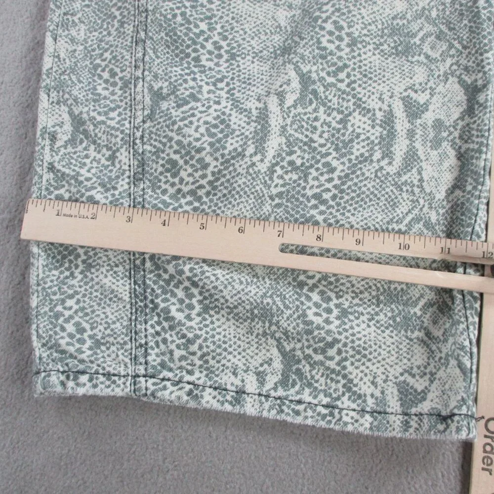 We The Free Jeans Womens 32 Snake Print Good Luck Barrel Wide Leg Pants NEW - Picture 14 of 15